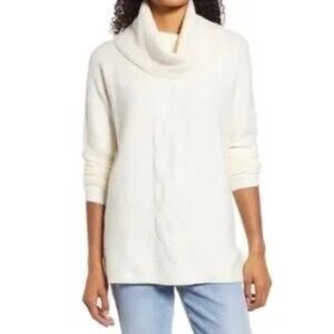 Caslon Cream Cowl Neck Sweater